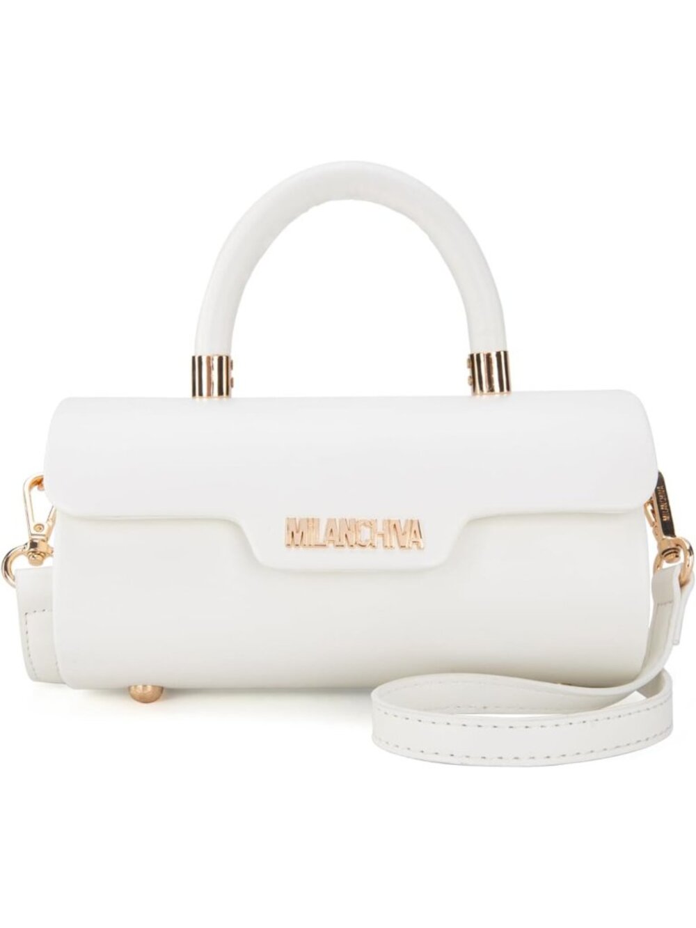 Elegant Mini Barrel Crossbody Handbag for Women - Adjustable Strap Small Purse